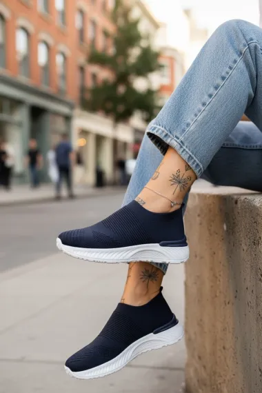 Espadrile dama casual bleumarin 566 T58-1